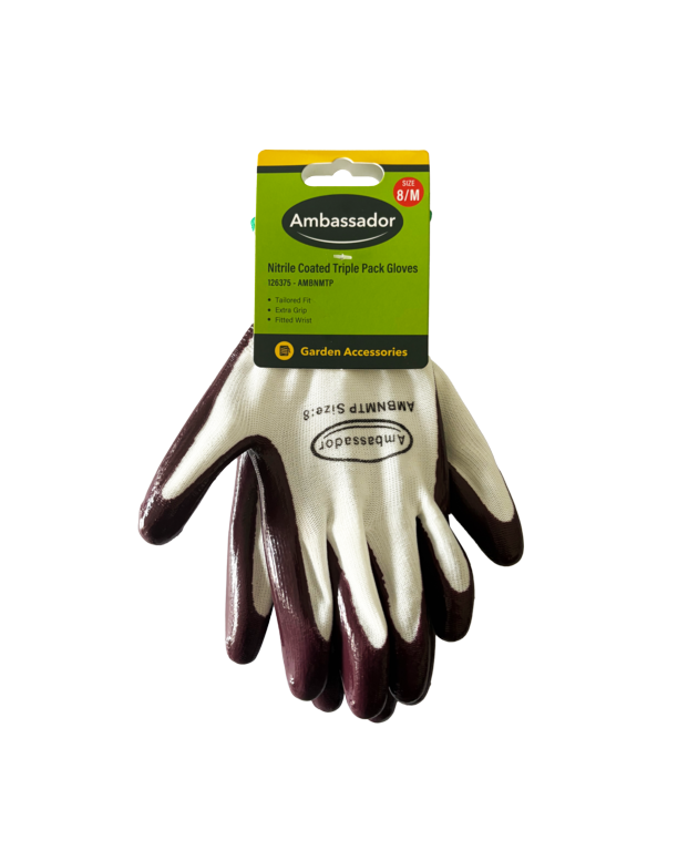 Ambassador Nitrile Coated Triple Pack Gloves