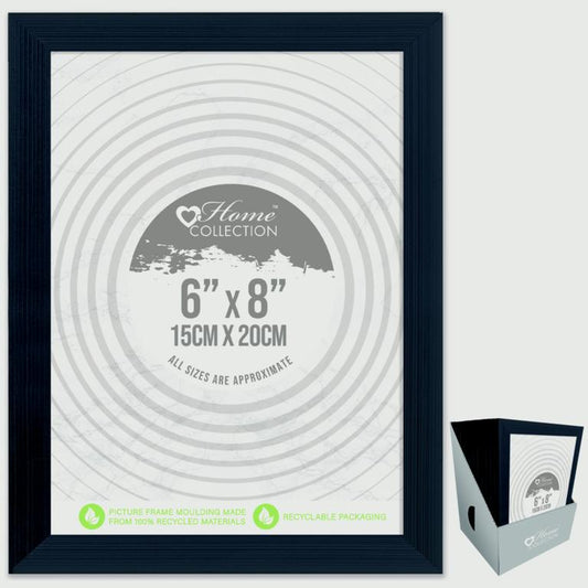 I G Design Cambridge Black Frame With Glass 6 x 8"