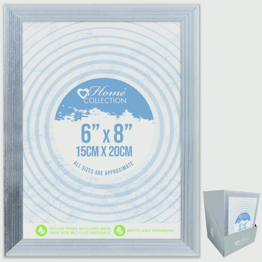 I G Design Cambridge Silver Frame With Glass 6 x 8"