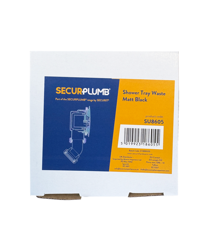 Securplumb Shower Tray Waste Matt Black
