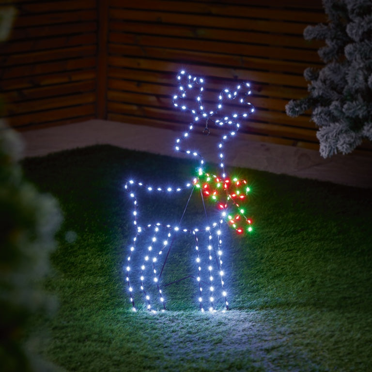 Premier Twinkling FlexiBrights Reindeer 164 LEDs 60 x 33