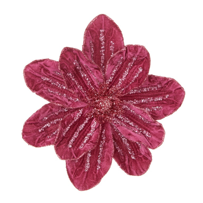 Premier Plum Berry Velour Magnolia Clip On 24cm