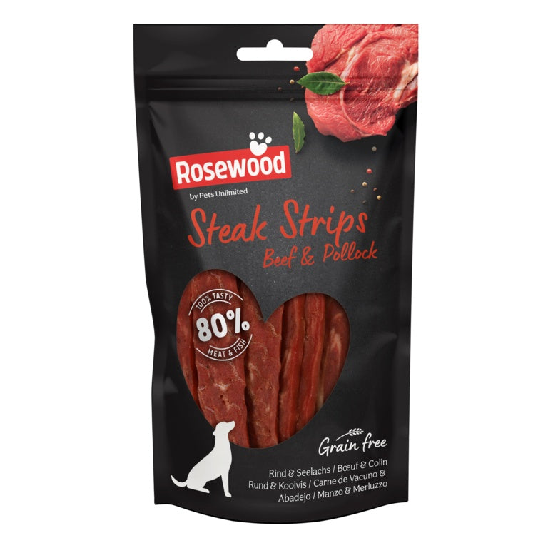 Steak Strips Beef & Pollock Dog Treats