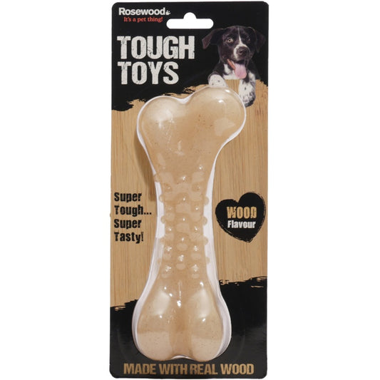 Tough Wood Bone Dog Toy