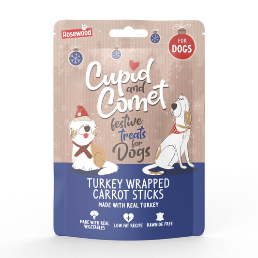 ROSEWOOD Turkey Wrapped Carrot Sticks 100g