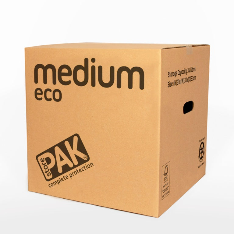 Storepak Medium Eco Cardboard Storage Box Pack 3