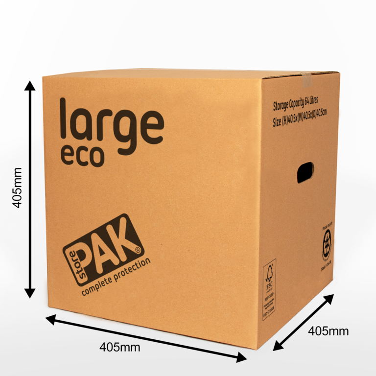 Storepak Large Eco Cardboard Storage Box Pack 3