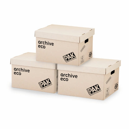 Storepak Archive Eco Cardboard Storage Box & Lid Pack 3