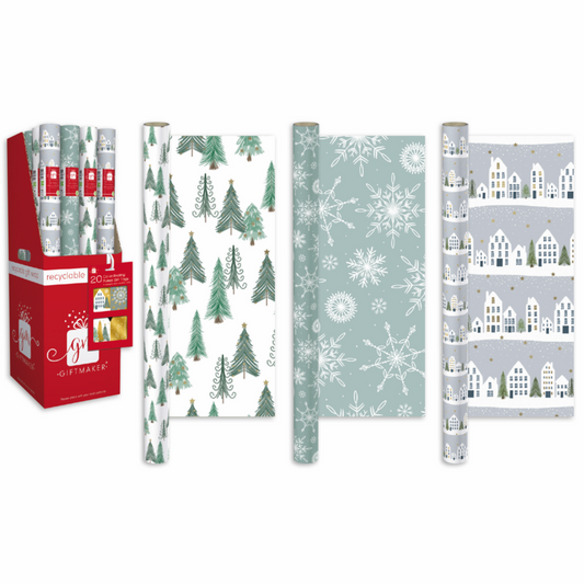 I G Design Christmas Wrapping Paper 4m x 69cm Nordic Noel