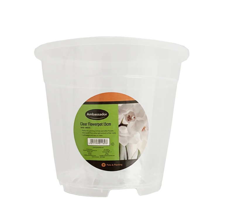 Ambassador Clear Flowerpot 13cm