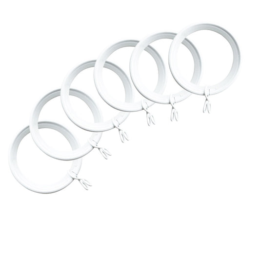 Jones Interiors Cosmos Metal Rings White Pack 6