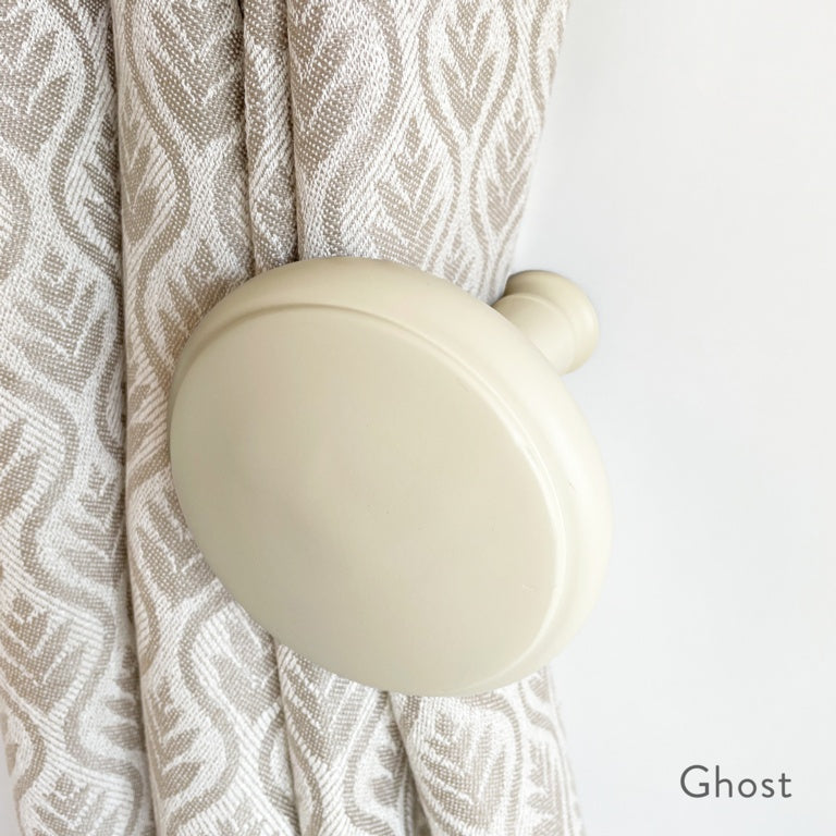 Jones Interiors Shore Wood Holdback Ghost Pair