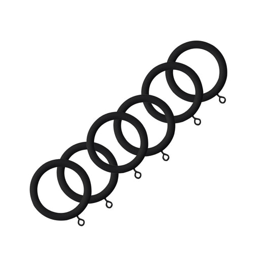 Jones Interiors Shore Wood Rings Black Pack 6