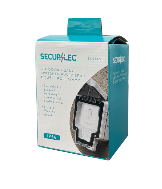 Securlec Outdoor 1 Gang Switched Fuse Spur Double Pole 13AMP