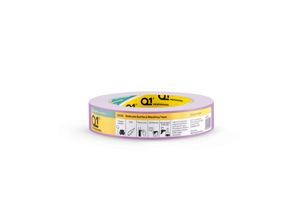Q1 Delicate Surface Masking Tape 25mm x 50m