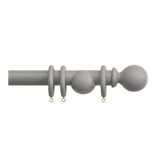 Jones Interiors Shore 35mm Wood Curtain Pole Kit Clay 180cm