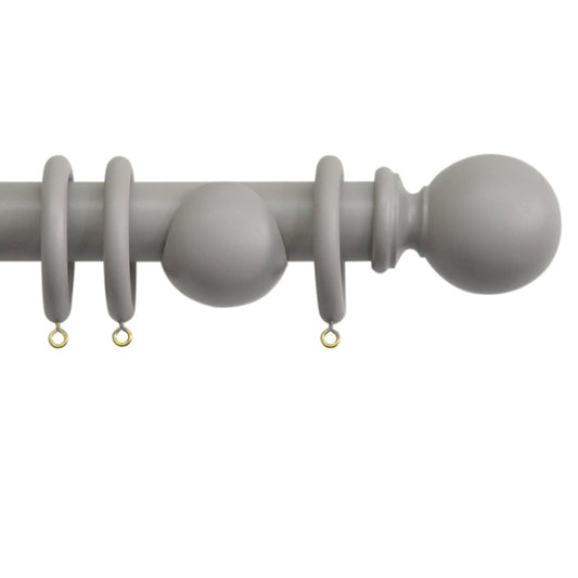 Jones Interiors Shore 35mm Wood Curtain Pole Kit Clay 150cm
