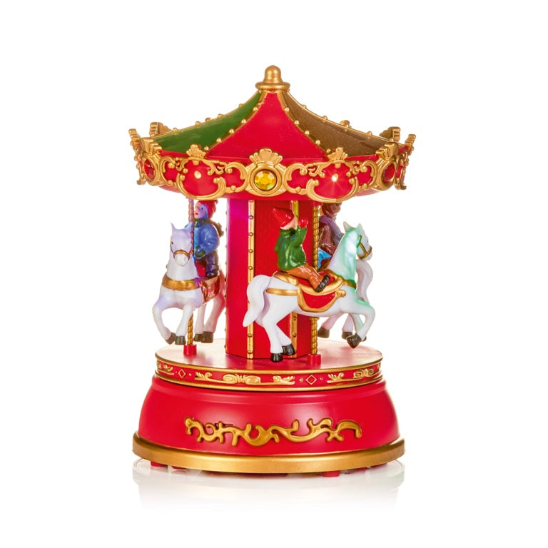 Premier Bo Lit Animtd Musical Carousel 18.5cm