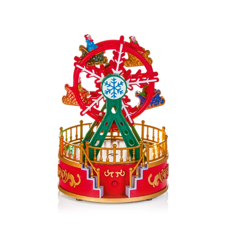 Premier Battery Operated Lit Animated Musical Ferris Wheel 18.5cm