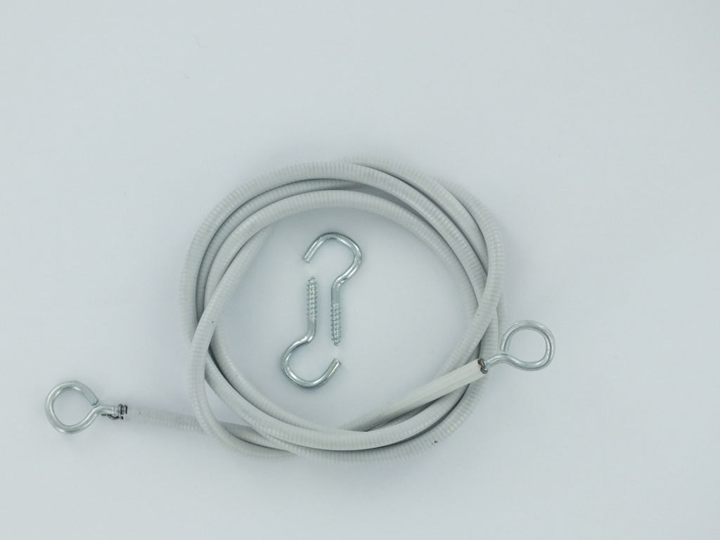 Securpak Curtain Wire 150cm + Hooks Eyes
