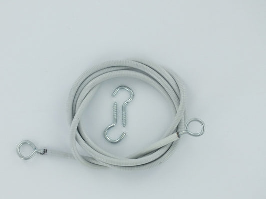 Securpak Curtain Wire 150cm + Hooks Eyes