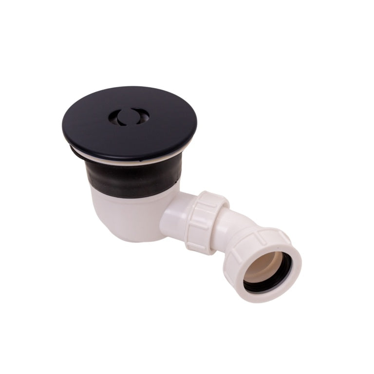 Top Fix Shower Waste Matt Black