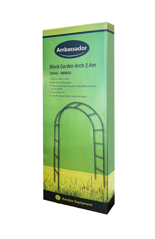 Ambassador Black Garden Arch 2.4m