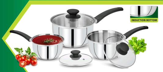 CookSupreme Stainless Steel Saucepan Set