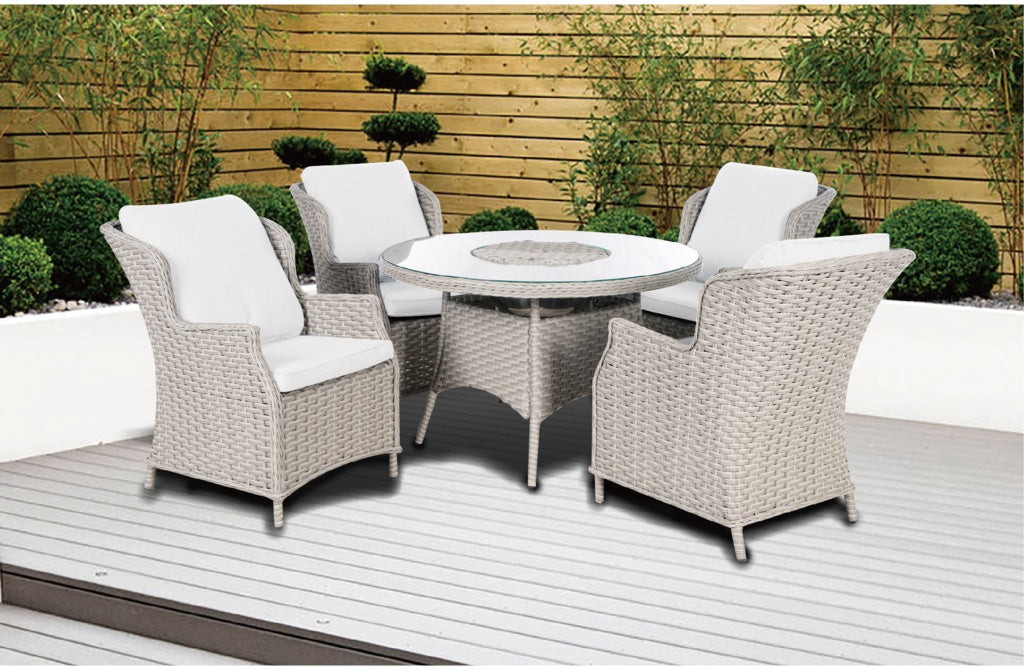 Pagoda Chambery Beige Deluxe Dining Set With Ice Bowl