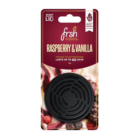 JRP Fresh Tin Air Freshener Carded Raspberry & Vanilla