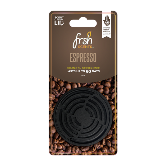JRP Fresh Tin Air Freshener Carded Espresso