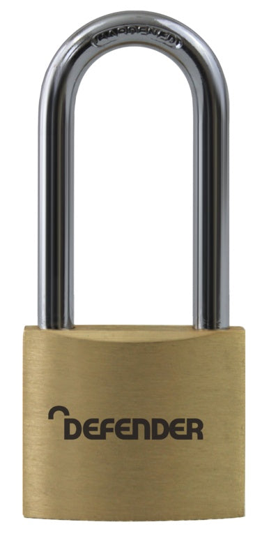 Defender Brass Padlock With Long Shackle