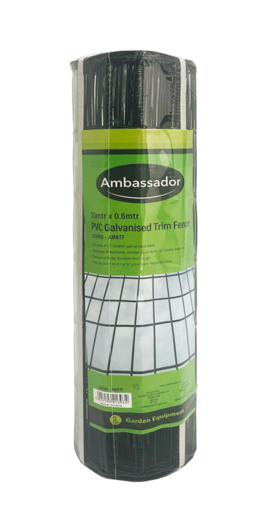 Ambassador PVC Galvanised Trim Fence 10m x 0.6m