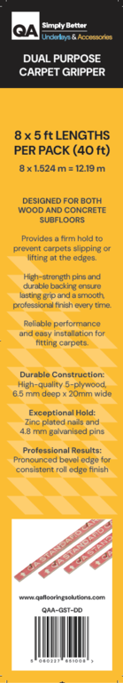 QA Carpet Gripper 5ft Retail Pack