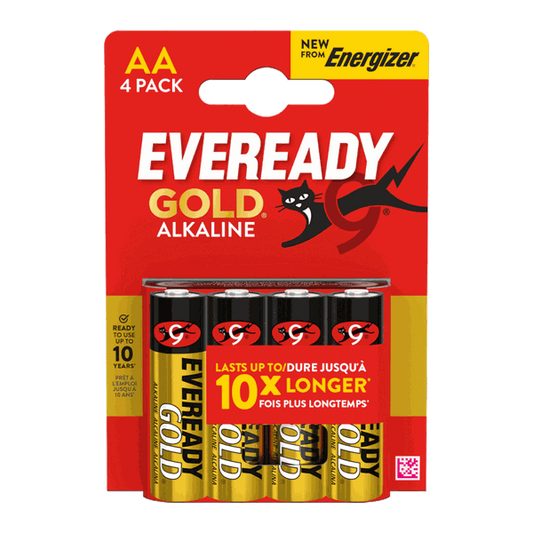 Eveready Gold AA Batteries Card of 4