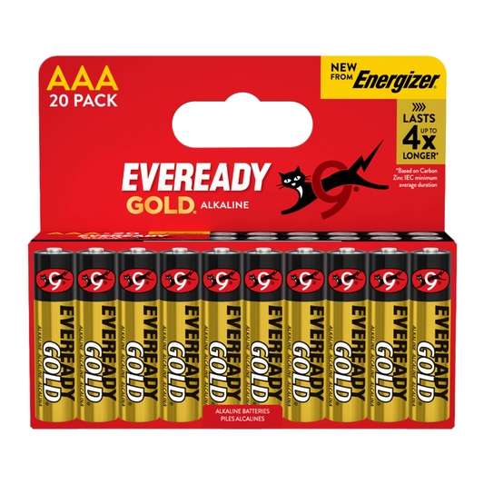 Eveready Gold AAA Batteries Card of 20