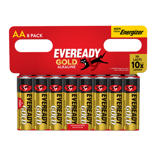 Eveready Gold AA Batteries Card of 8