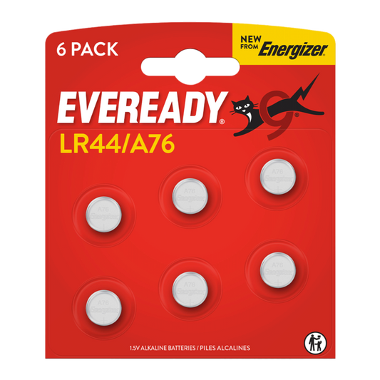 Eveready LR44 Batteries Card of 6