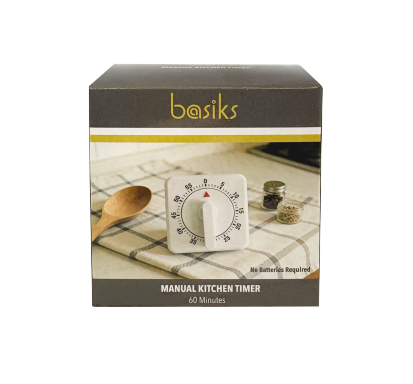 Basiks Manual Kitchen Timer 60 Minutes