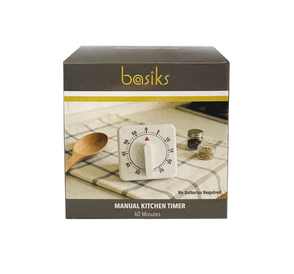 Basiks Manual Kitchen Timer 60 Minutes