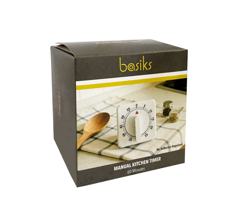 Basiks Manual Kitchen Timer 60 Minutes