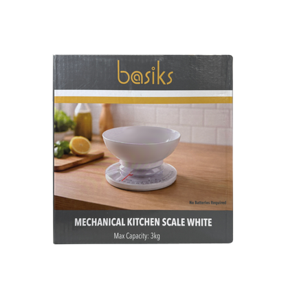 Basiks Mechanical Kitchen Scale White