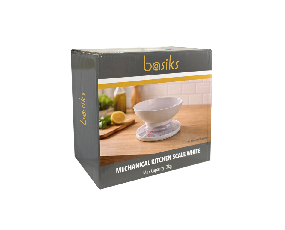 Basiks Mechanical Kitchen Scale White