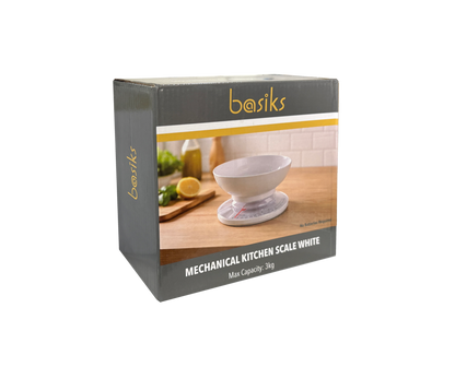 Basiks Mechanical Kitchen Scale White