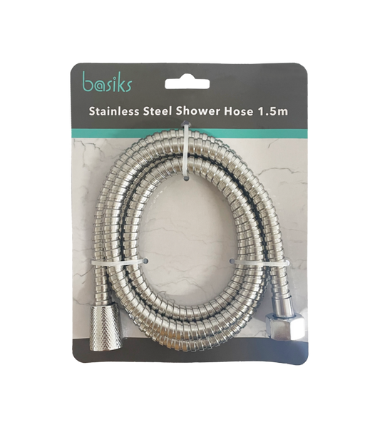 Basiks Shower Hose Stainless Steel 1.5m
