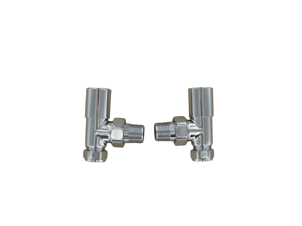 Securplumb Chrome Plated Angled Radiator Valve Pair
