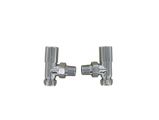 Securplumb Chrome Plated Angled Radiator Valve Pair