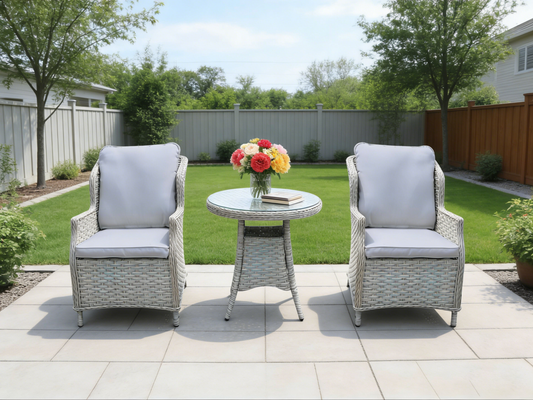 Pagoda Chambery Deluxe 2 Seat Bistro Set Grey