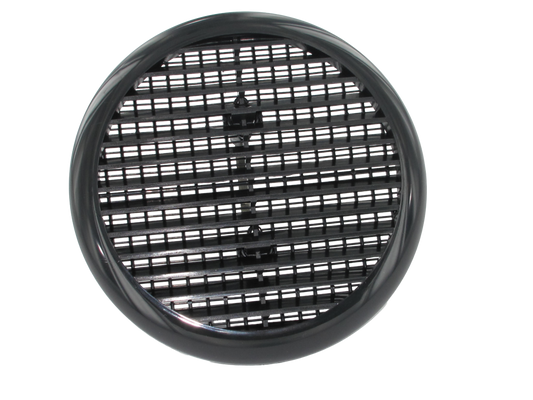 Securit Circular Louvered Vent 165mm Black