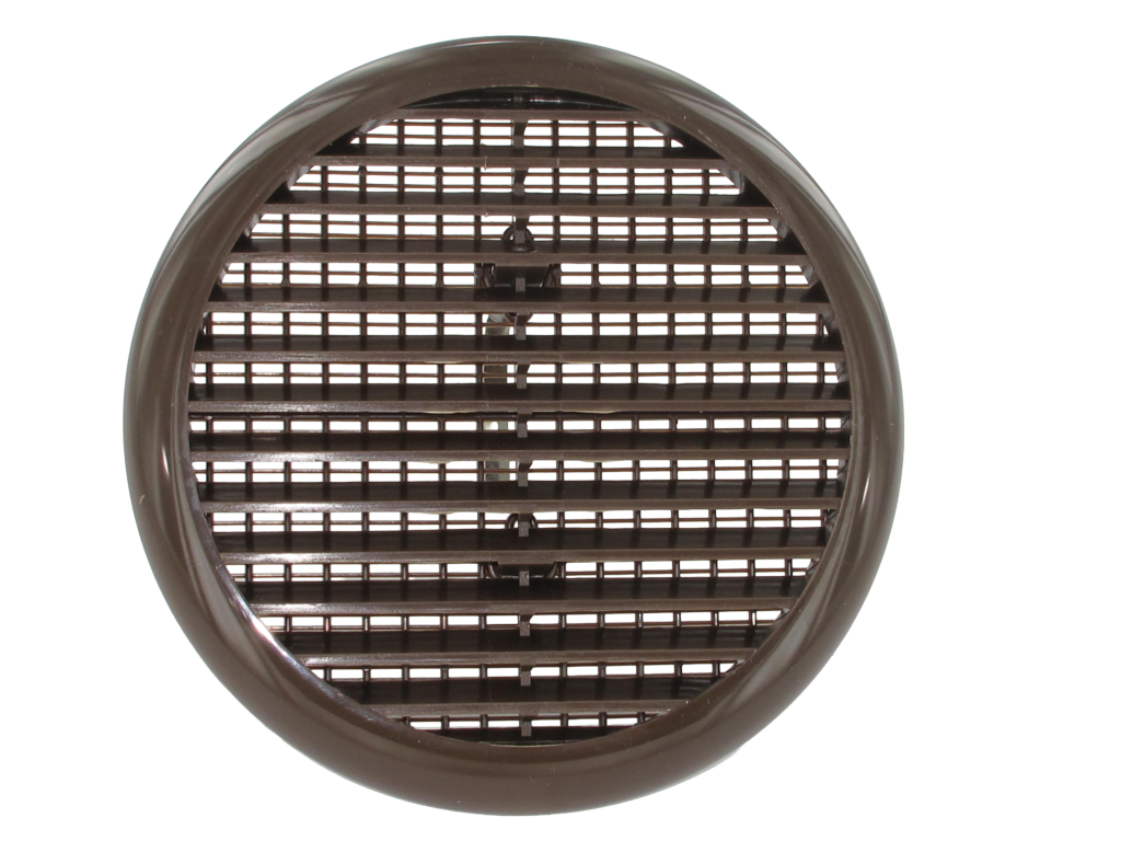 Securit Circular Louvered Vent 165mm Brown